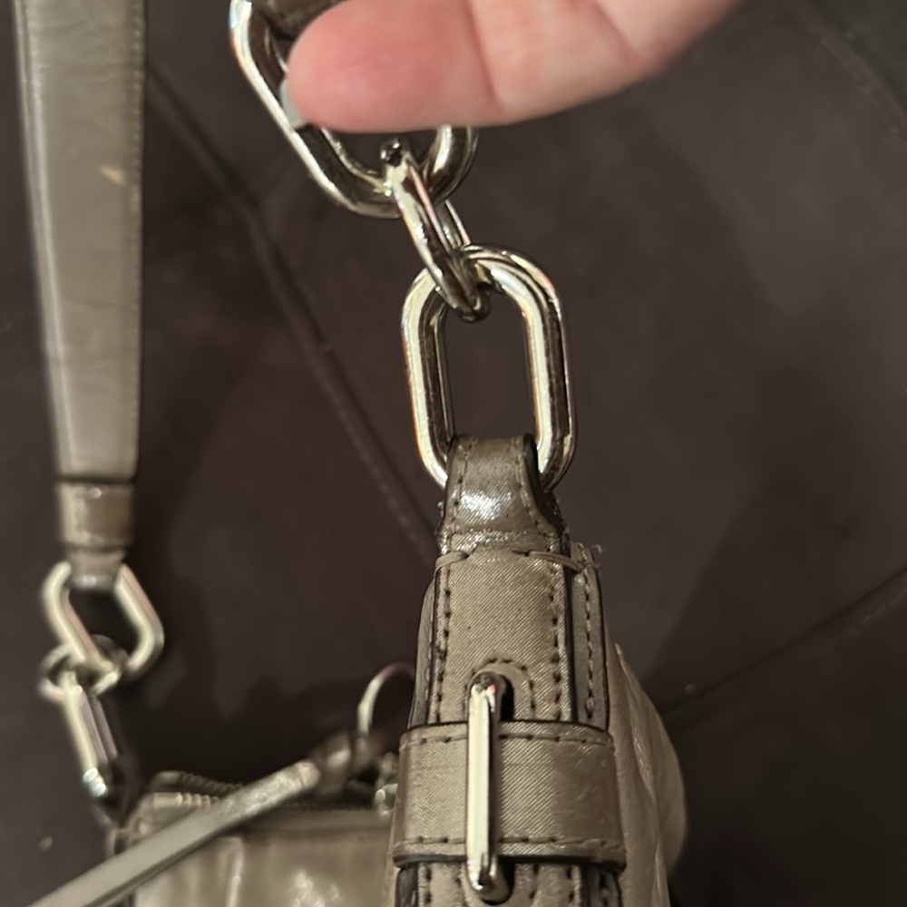 Coach Metallic Cream Shoulder Bag - Picture 5 of 6